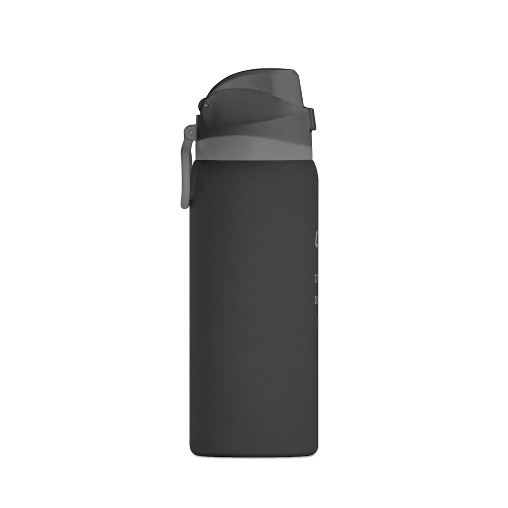 Oasis 32oz Insulated Water Bottle — Matte Black Hydration Bottle with Flip Straw