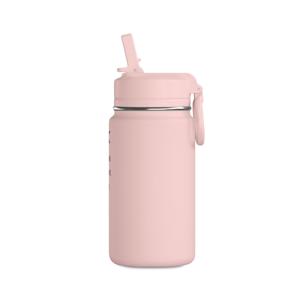 Mini Water Bottle — 14oz Pink Motivational Stainless Steel Bottle (“Strength. Discipline. Legacy.”)