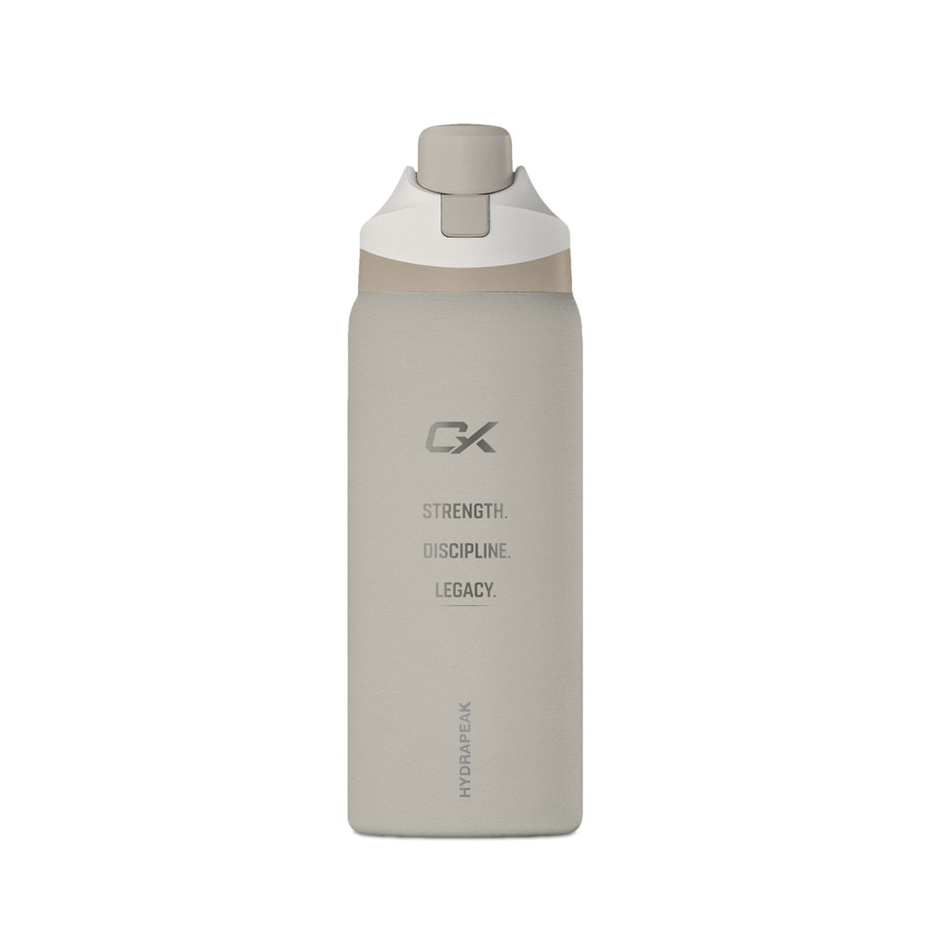 Oasis 32oz Insulated Water Bottle — Matte Black Hydration Bottle with Flip Straw