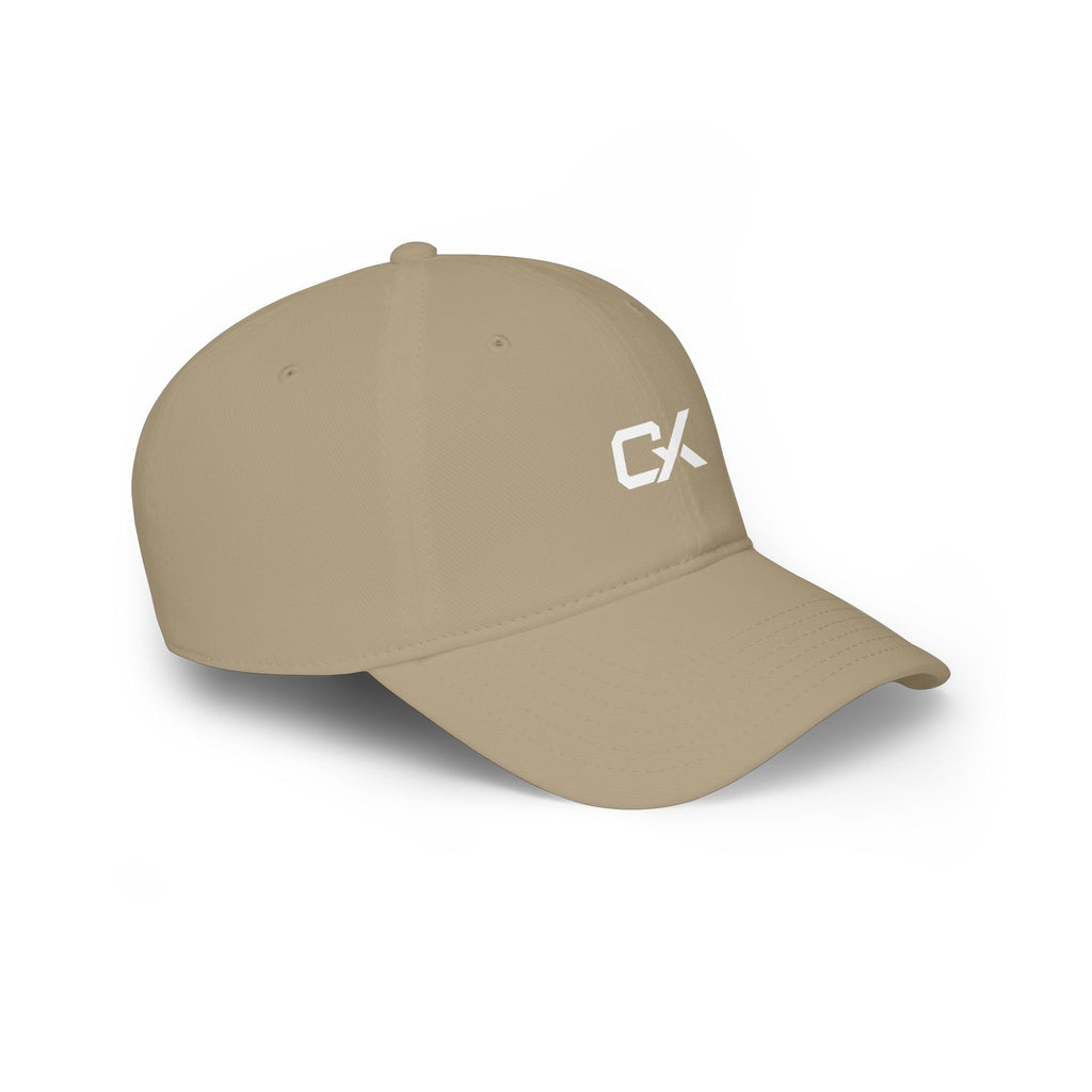 CX Logo Low Profile Baseball Cap — Minimalist Black Embroidered Hat