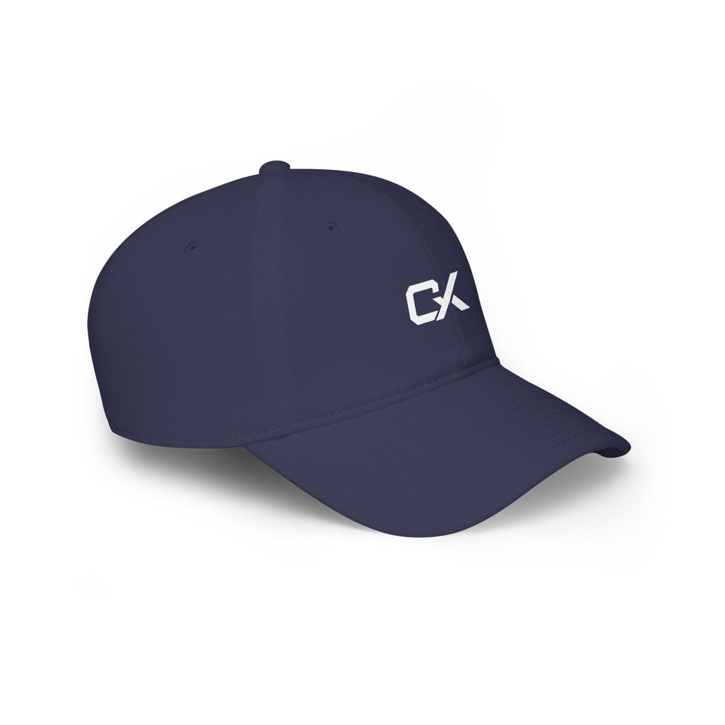 CX Logo Low Profile Baseball Cap — Minimalist Black Embroidered Hat