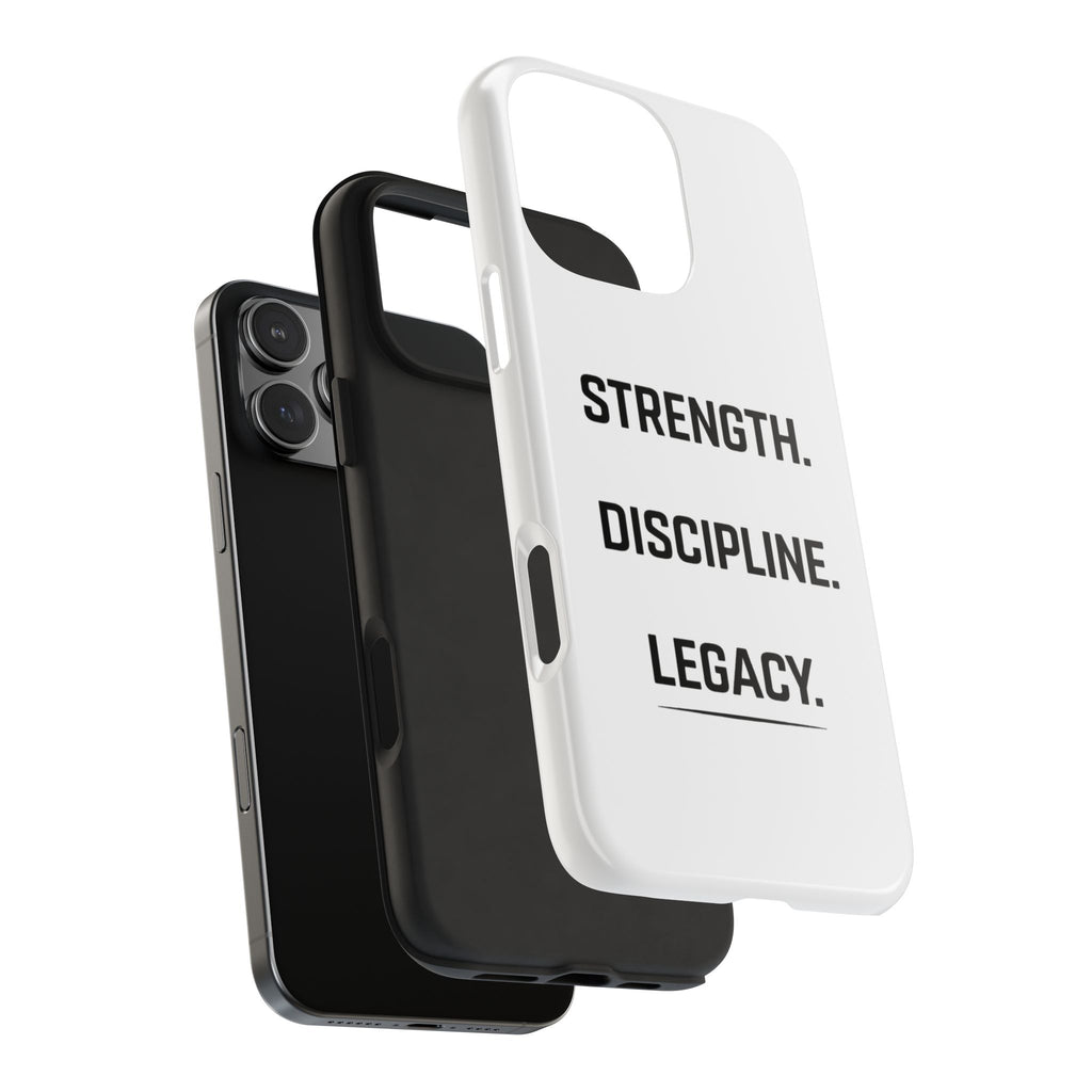 Strength. Discipline. Legacy. Tough Phone Case – Motivational Protective Cover
