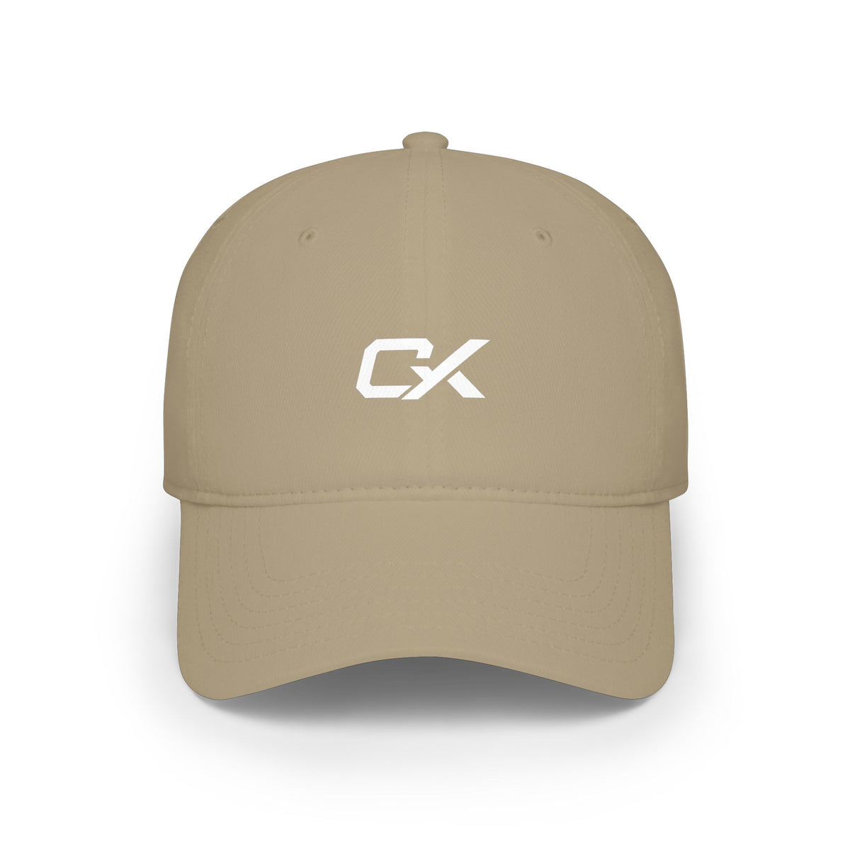 CX Logo Low Profile Baseball Cap — Minimalist Black Embroidered Hat