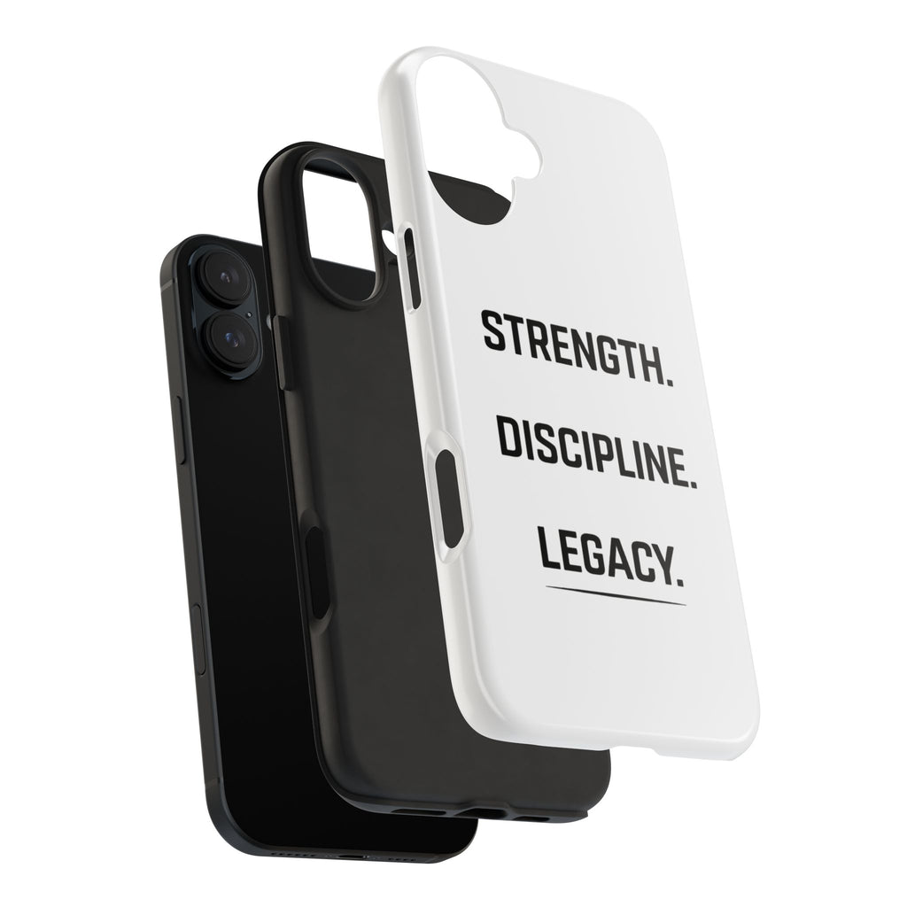 Strength. Discipline. Legacy. Tough Phone Case – Motivational Protective Cover