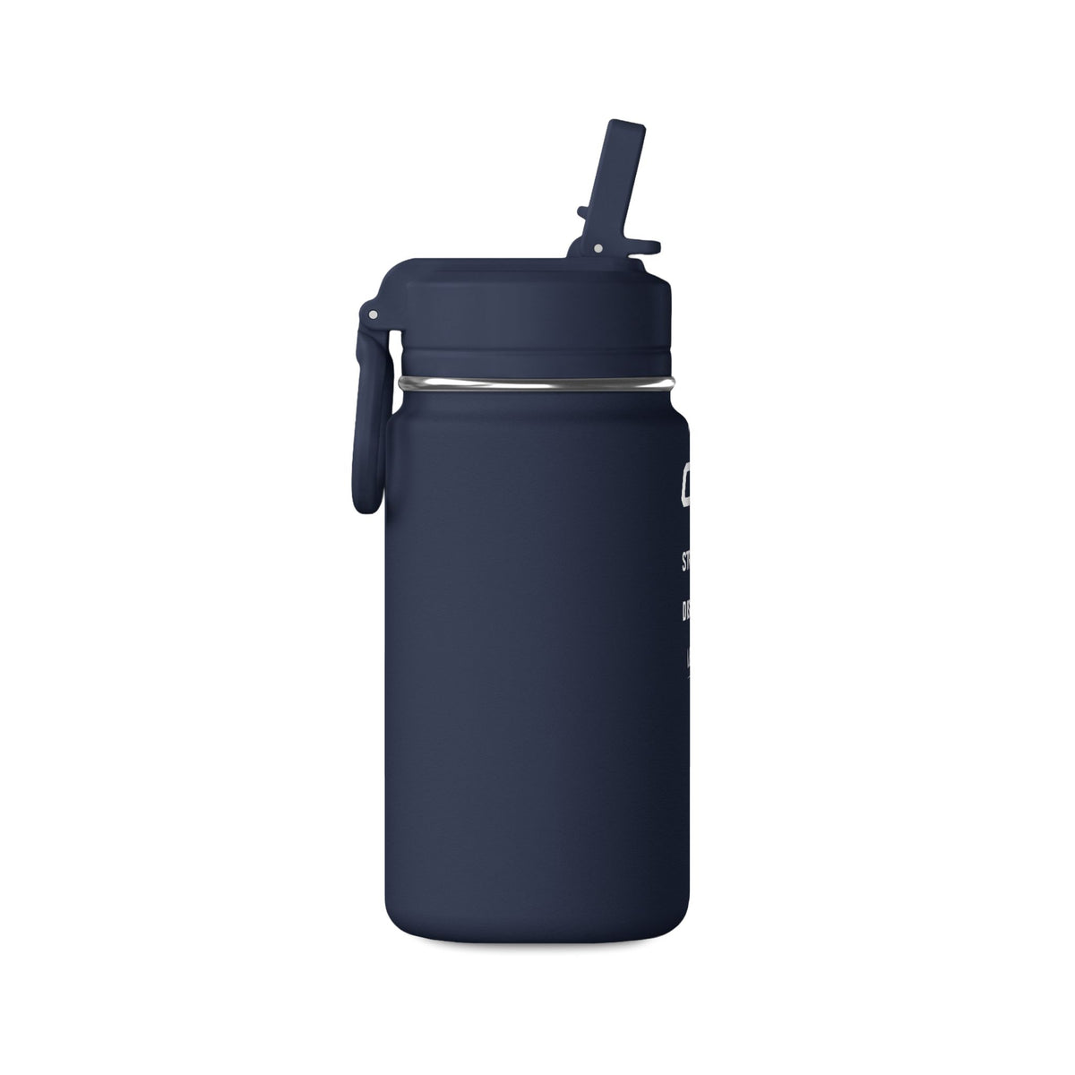 Mini Water Bottle — 14oz Pink Motivational Stainless Steel Bottle (“Strength. Discipline. Legacy.”)