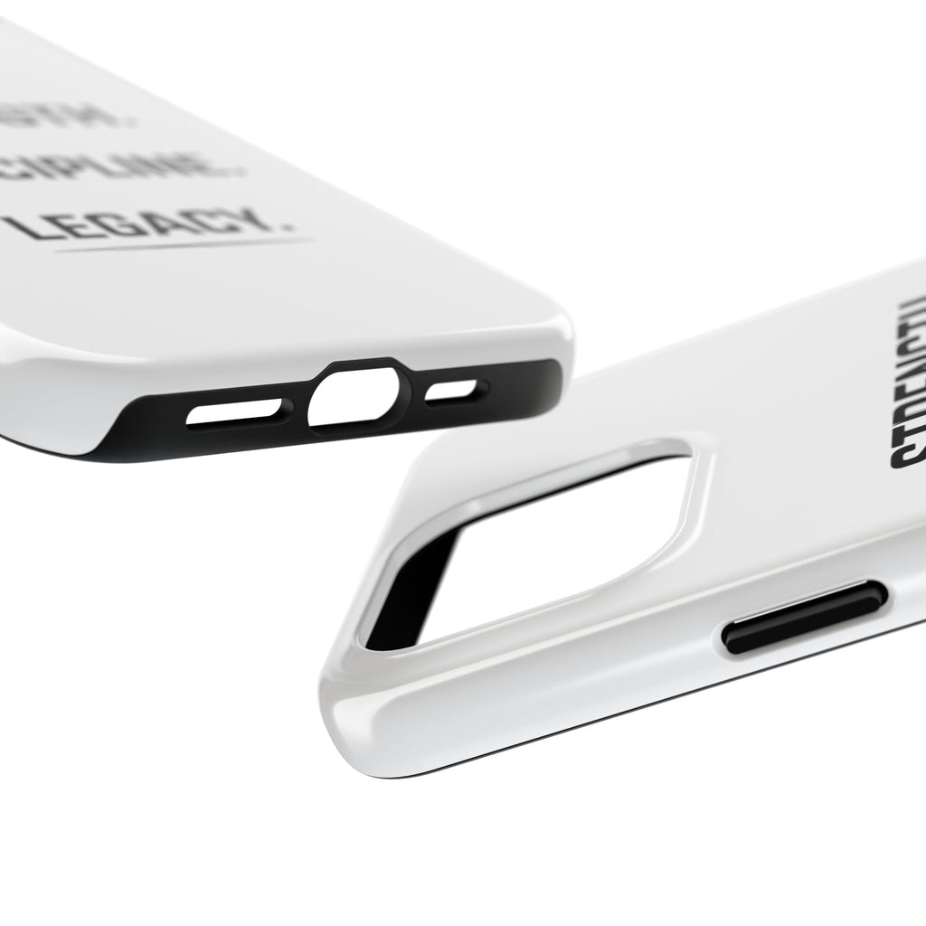 Strength. Discipline. Legacy. Tough Phone Case – Motivational Protective Cover
