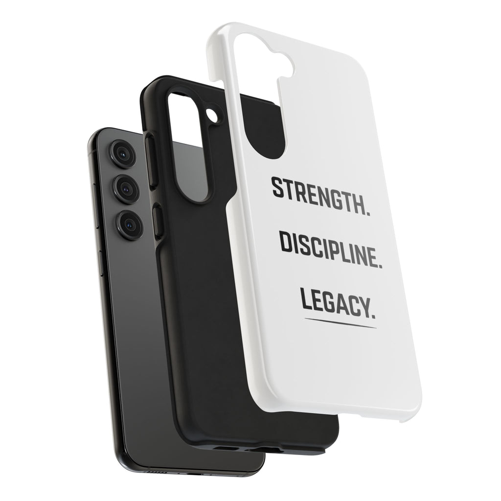 Strength. Discipline. Legacy. Tough Phone Case – Motivational Protective Cover