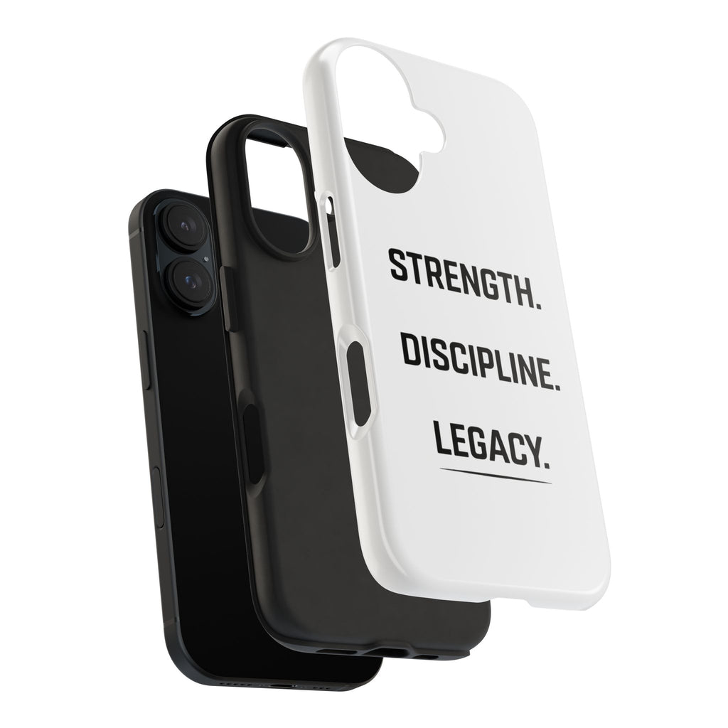 Strength. Discipline. Legacy. Tough Phone Case – Motivational Protective Cover
