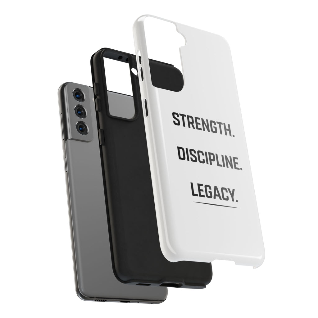 Strength. Discipline. Legacy. Tough Phone Case – Motivational Protective Cover