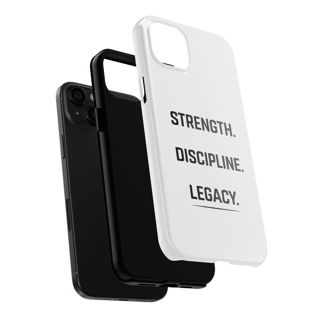 Strength. Discipline. Legacy. Tough Phone Case – Motivational Protective Cover