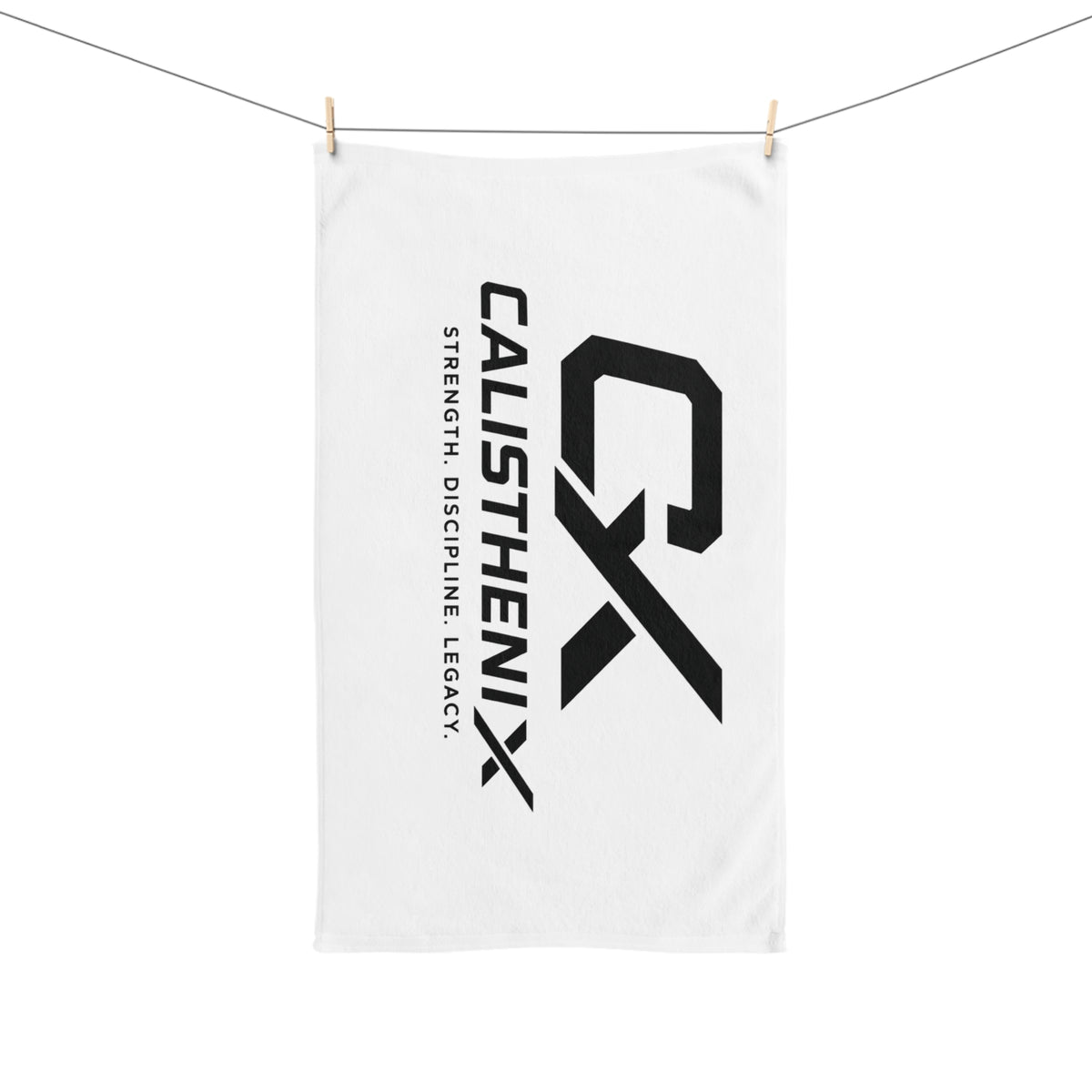 Calisthenix Gym Logo Hand Towel — Strength. Discipline. Legacy. (Workout Towel)
