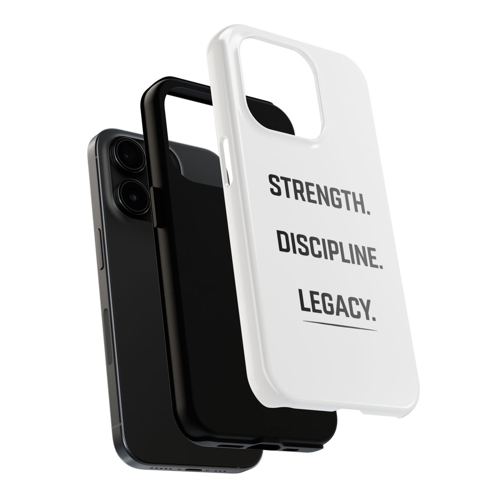 Strength. Discipline. Legacy. Tough Phone Case – Motivational Protective Cover