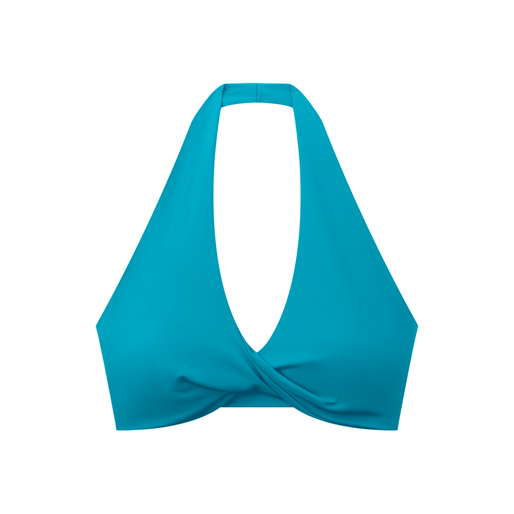 Women's Pleated Halter Sports Bra
