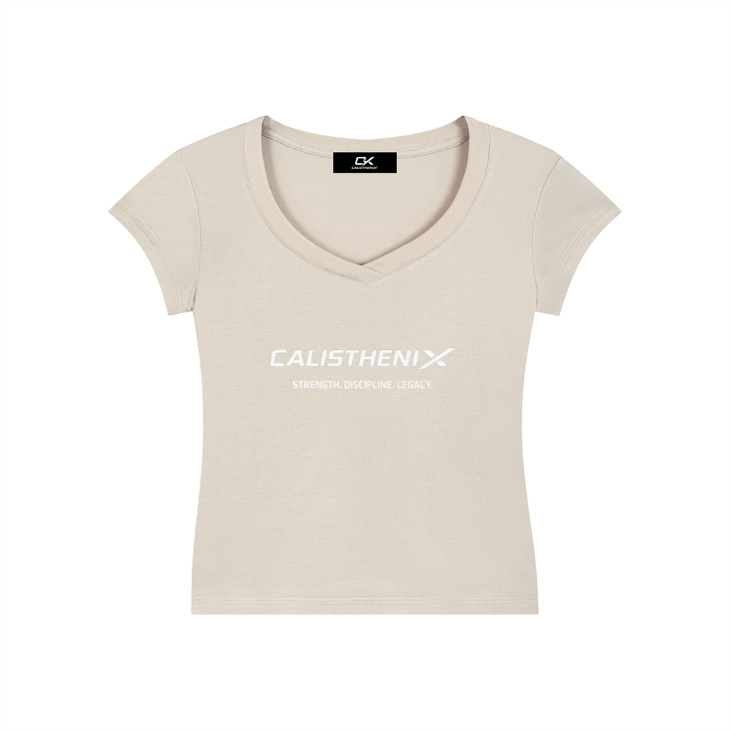 Essential V-Neck Bodycon T-Shirt