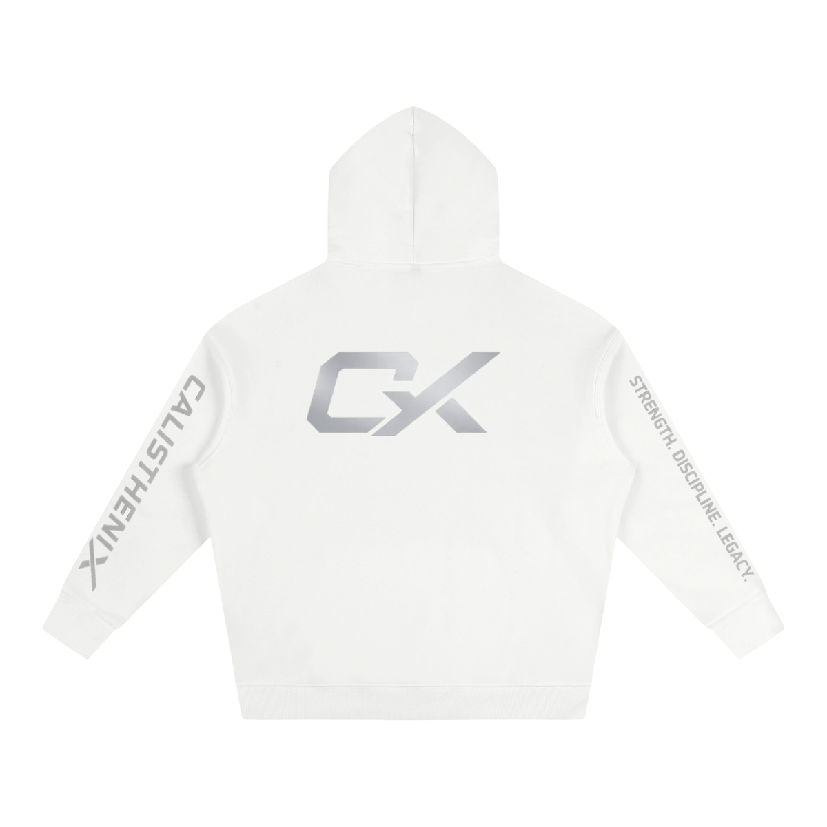 White & Grey Elite Unisex Oversize Fleeced Hoodie