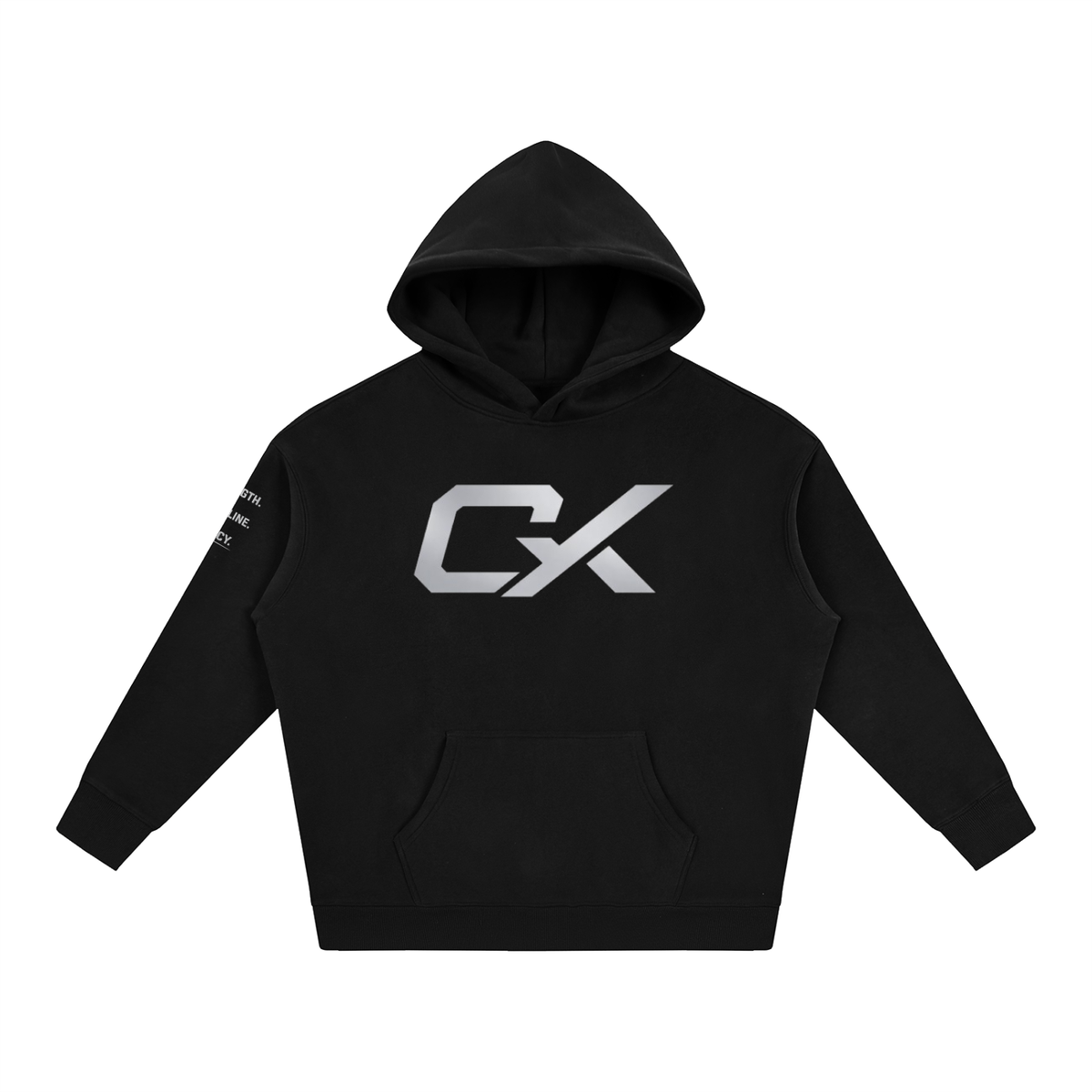 Signature Black & Grey Unisex Oversize Fleeced Hoodie