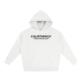 White & Black Inked Unisex Oversize Fleeced Hoodie