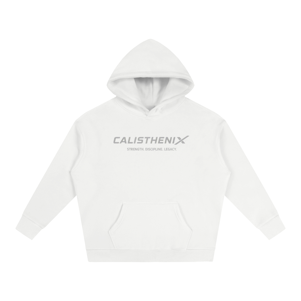 White & Grey Elite Unisex Oversize Fleeced Hoodie