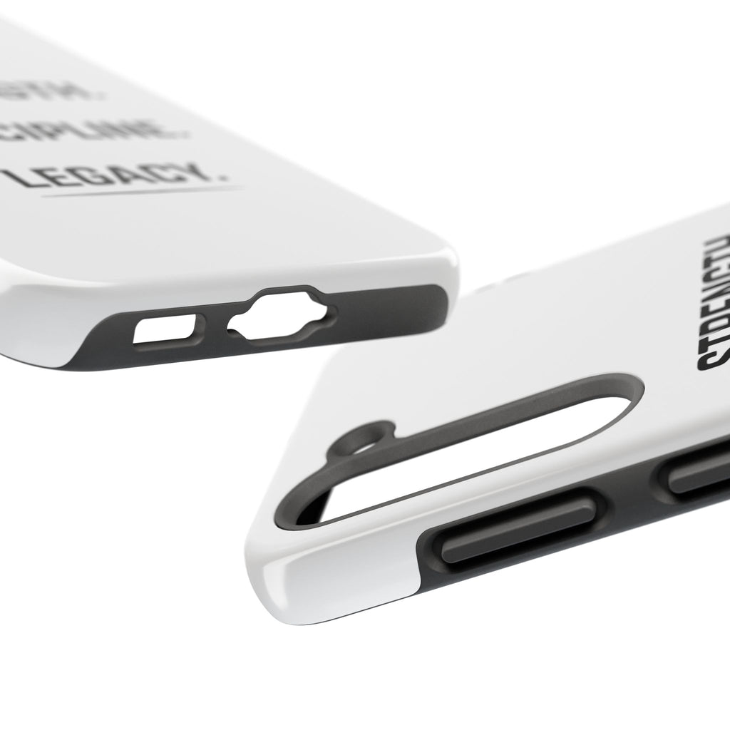 Strength. Discipline. Legacy. Tough Phone Case – Motivational Protective Cover