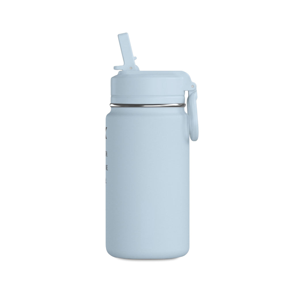 Mini Water Bottle — 14oz Pink Motivational Stainless Steel Bottle (“Strength. Discipline. Legacy.”)