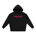 Black & Pink Vivid Unisex Oversize Fleeced Hoodie
