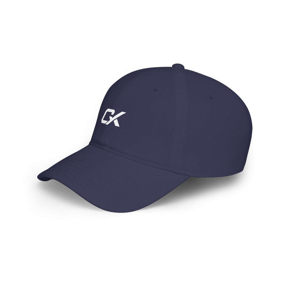 CX Logo Low Profile Baseball Cap — Minimalist Black Embroidered Hat