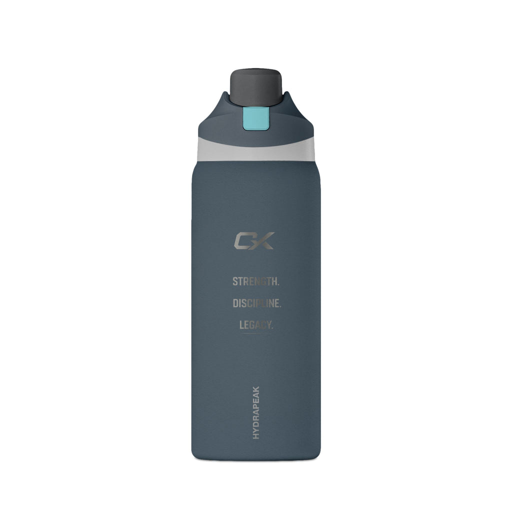 Oasis 32oz Insulated Water Bottle — Matte Black Hydration Bottle with Flip Straw