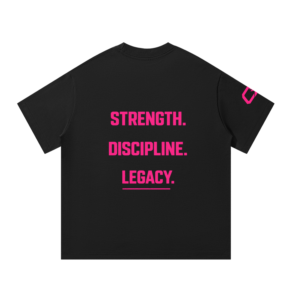 Black & Pink Vivid Unisex Oversized T-Shirt