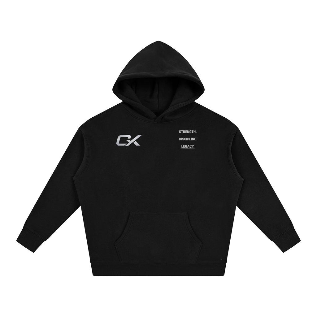 Black & Grey Legacy Unisex  Oversize Fleeced Hoodie