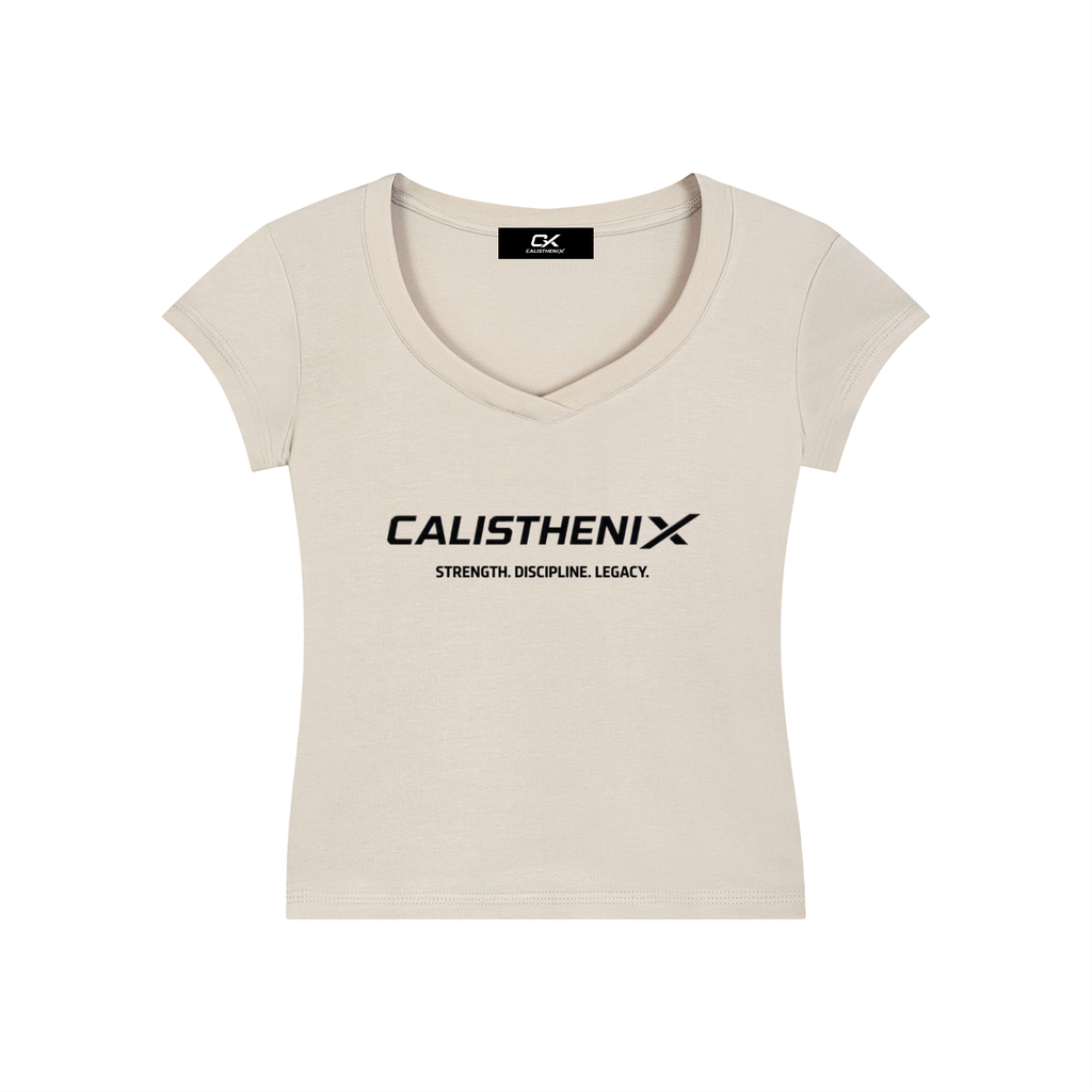 Essential V-Neck Bodycon T-Shirt
