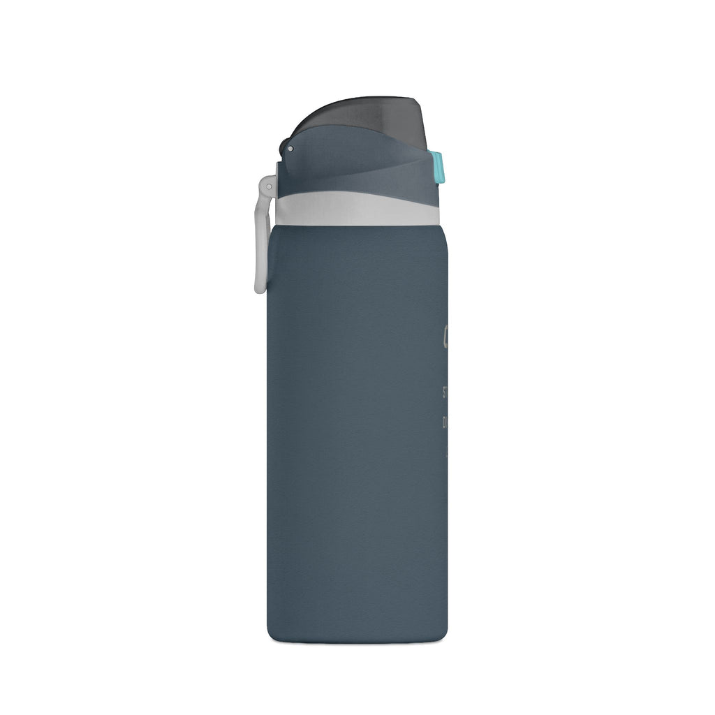 Oasis 32oz Insulated Water Bottle — Matte Black Hydration Bottle with Flip Straw