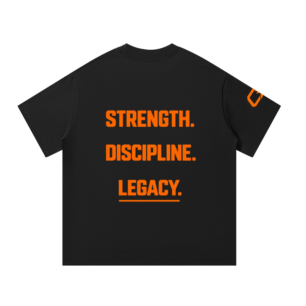 Black & Orange Vivid Unisex Oversized T-Shirt