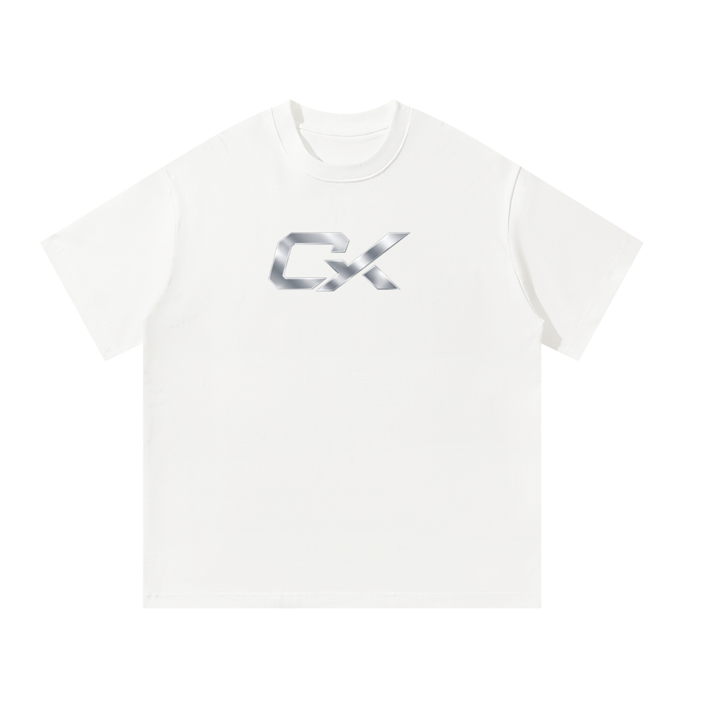 White & Silver Icon Unisex Oversized T-Shirt