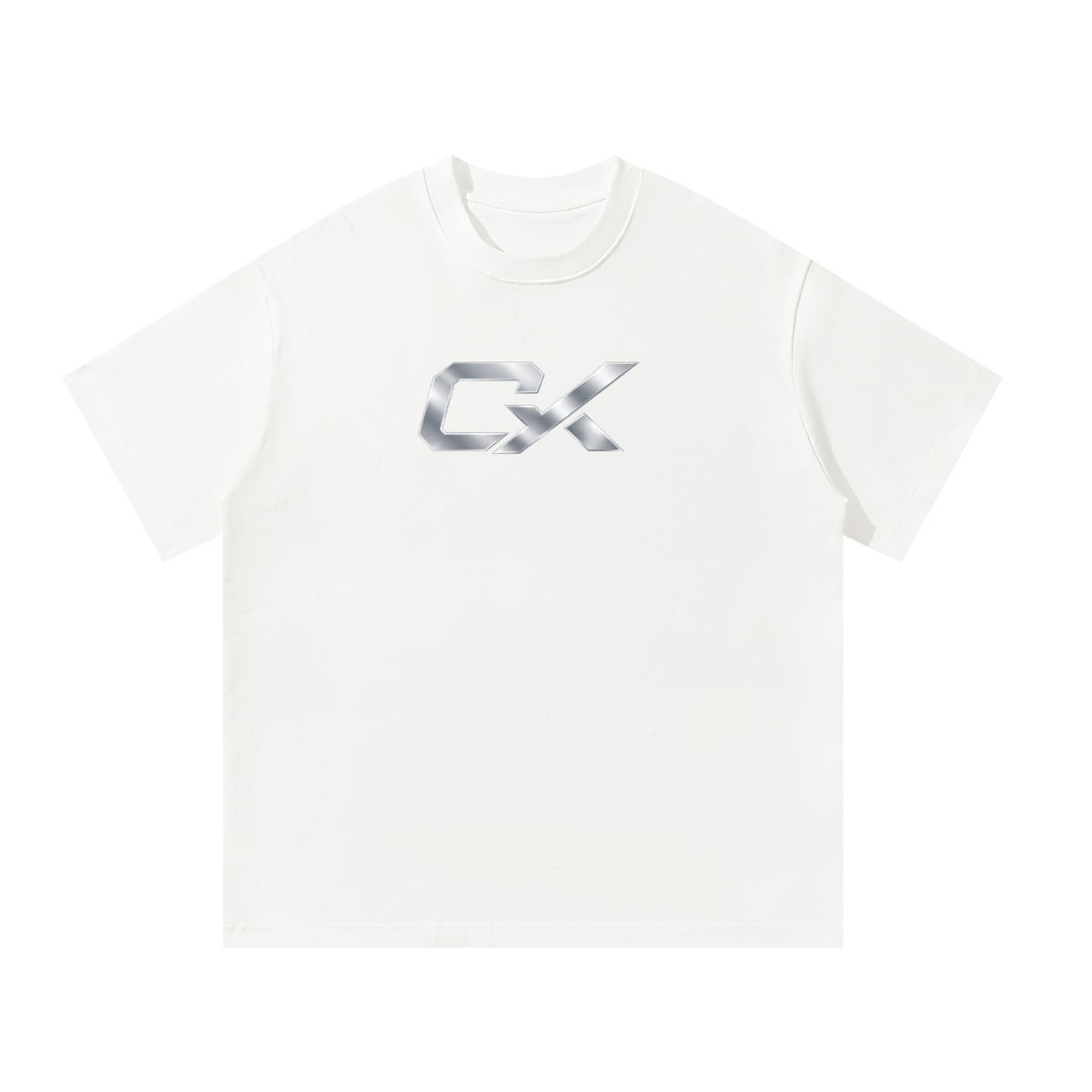 White & Silver Icon Unisex Oversized T-Shirt