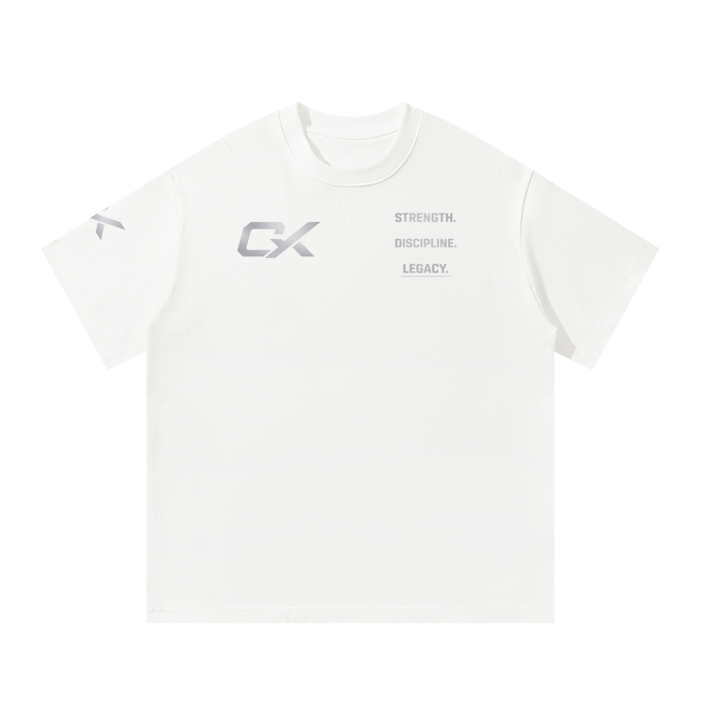 White & Grey Legacy Unisex Oversized T-Shirt