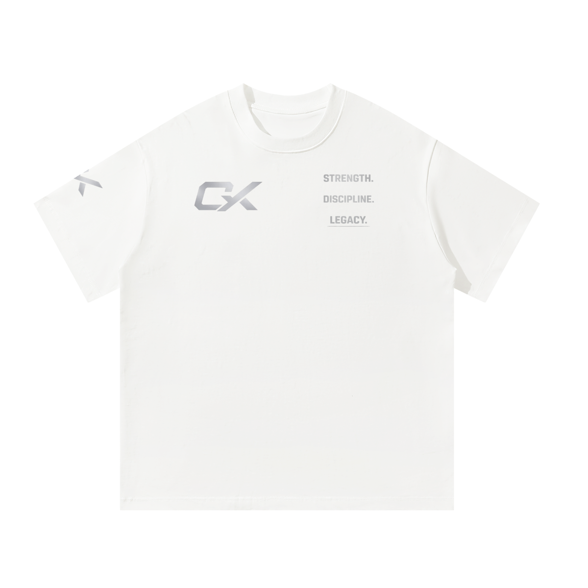 White & Grey Legacy Unisex Oversized T-Shirt