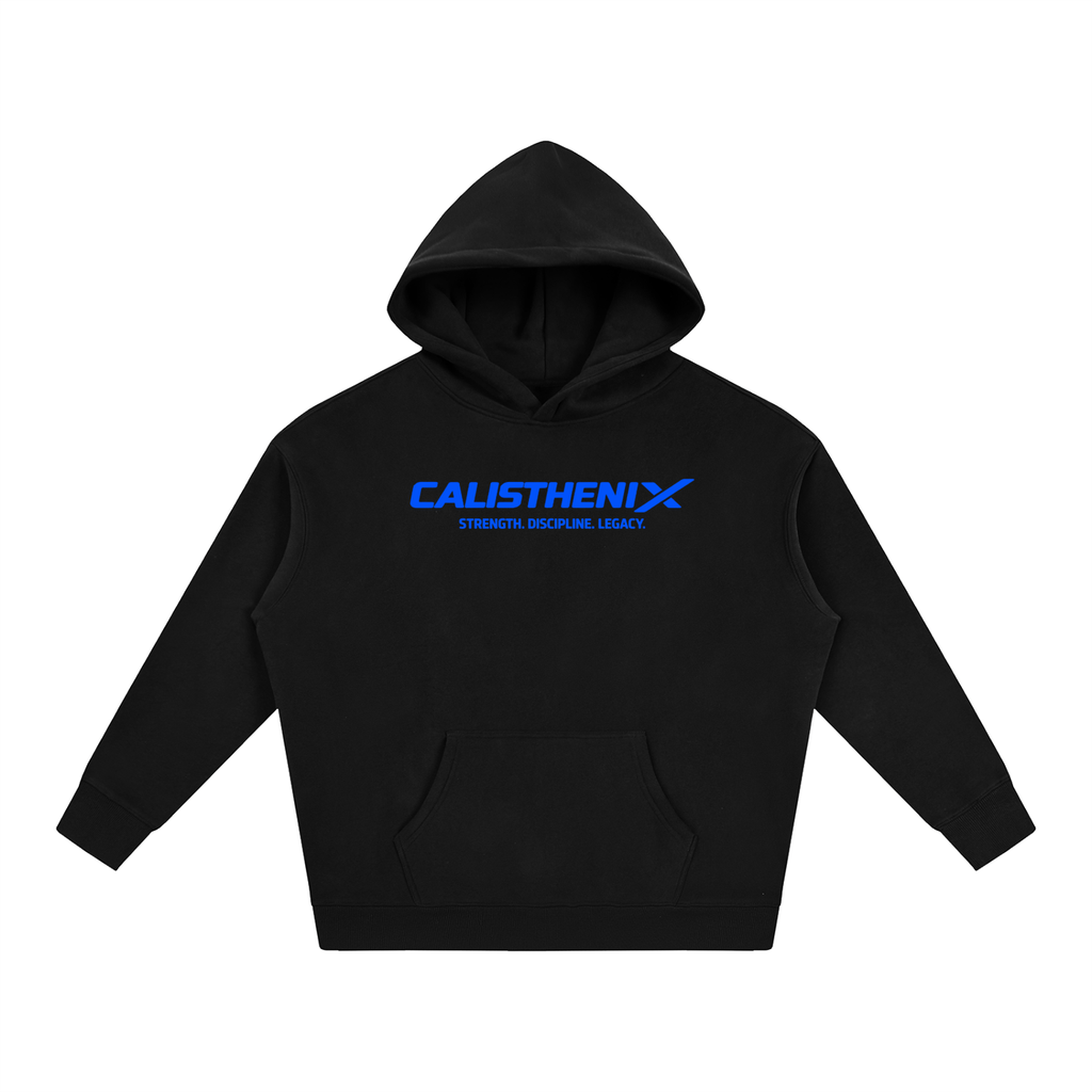 Black & Blue Vivid Unisex Oversize Fleeced Hoodie