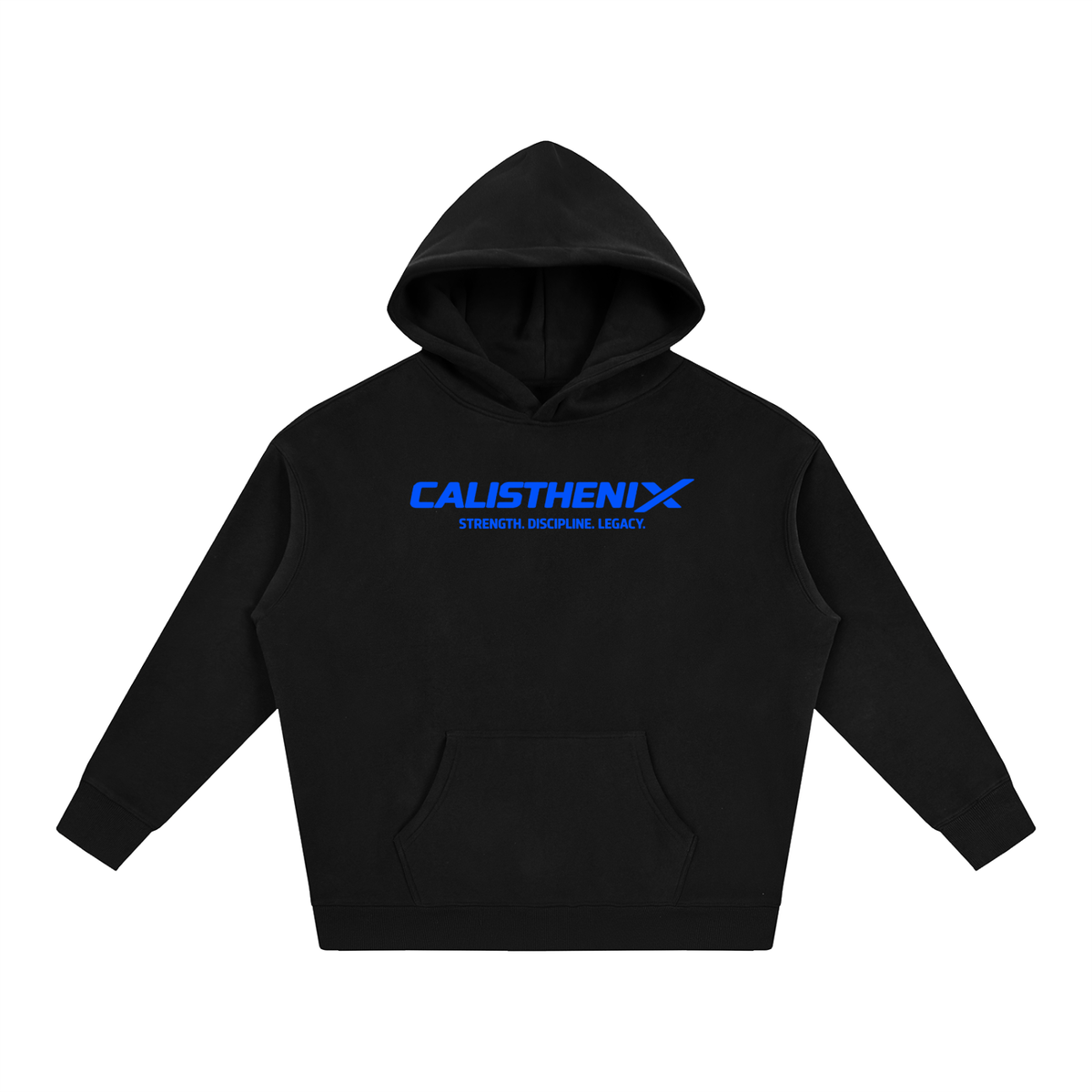 Black & Blue Vivid Unisex Oversize Fleeced Hoodie