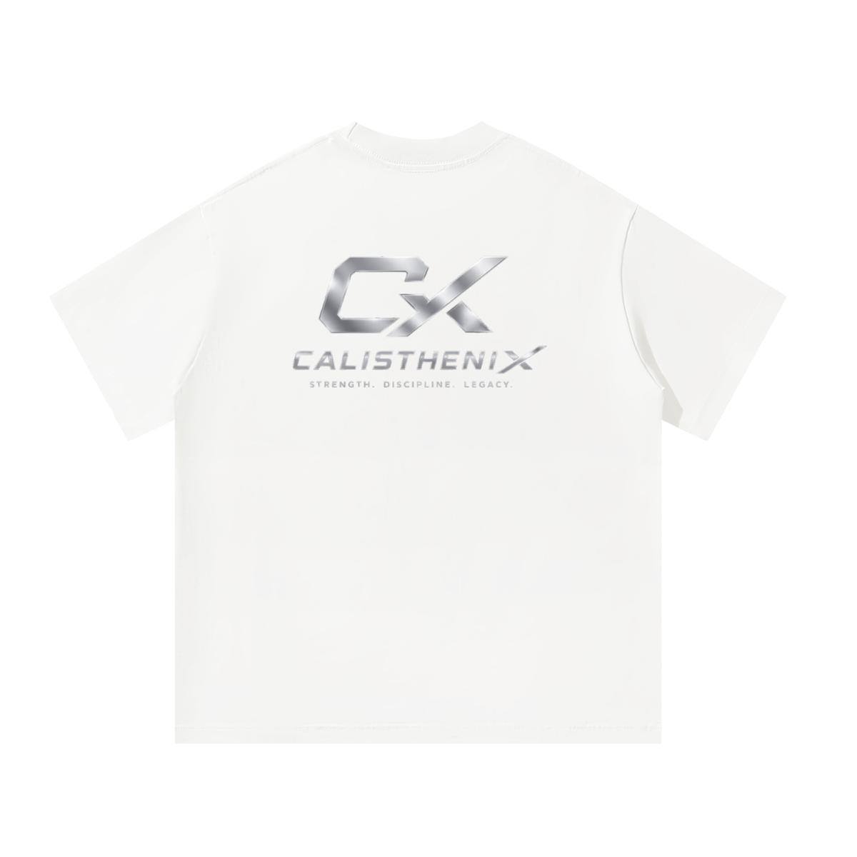 White & Silver Icon Unisex Oversized T-Shirt