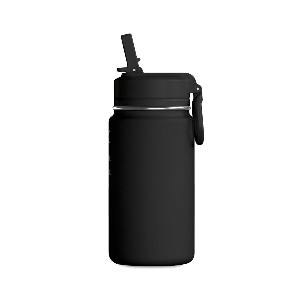Mini Water Bottle — 14oz Pink Motivational Stainless Steel Bottle (“Strength. Discipline. Legacy.”)