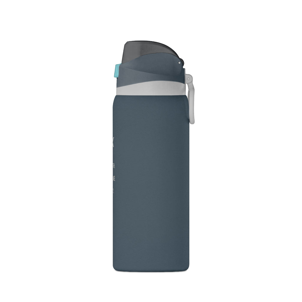 Oasis 32oz Insulated Water Bottle — Matte Black Hydration Bottle with Flip Straw
