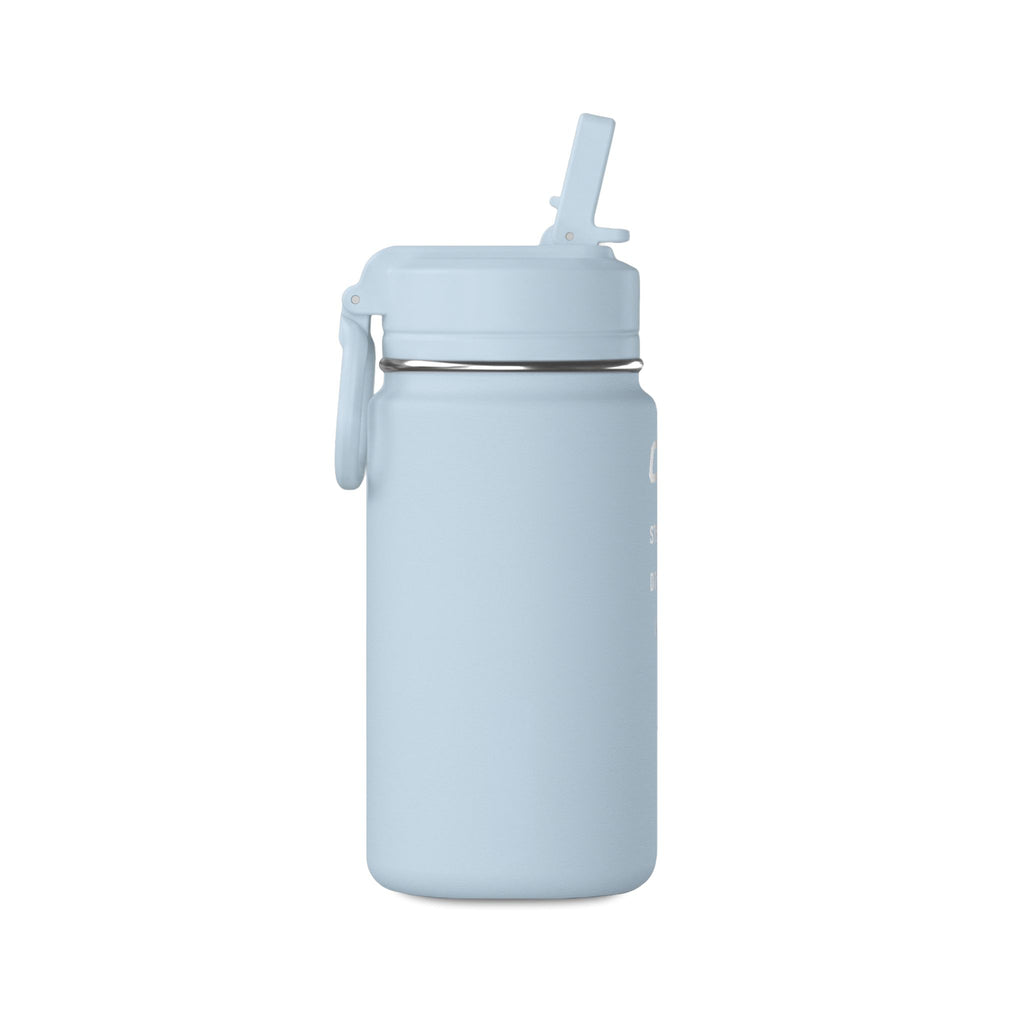 Mini Water Bottle — 14oz Pink Motivational Stainless Steel Bottle (“Strength. Discipline. Legacy.”)