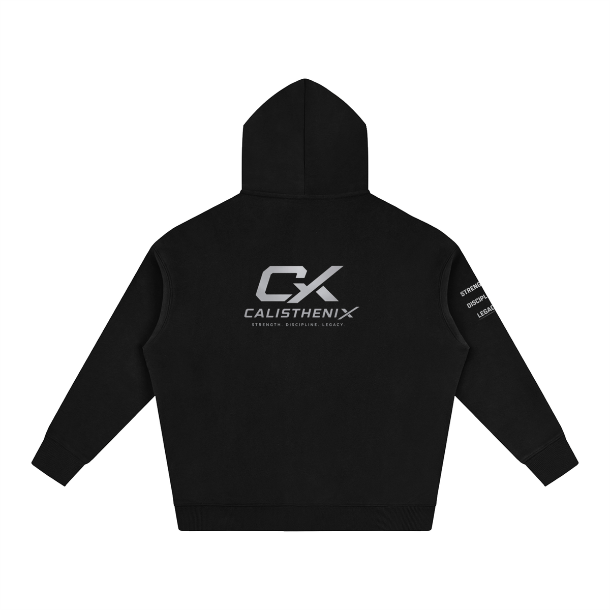 Signature Black & Grey Unisex Oversize Fleeced Hoodie