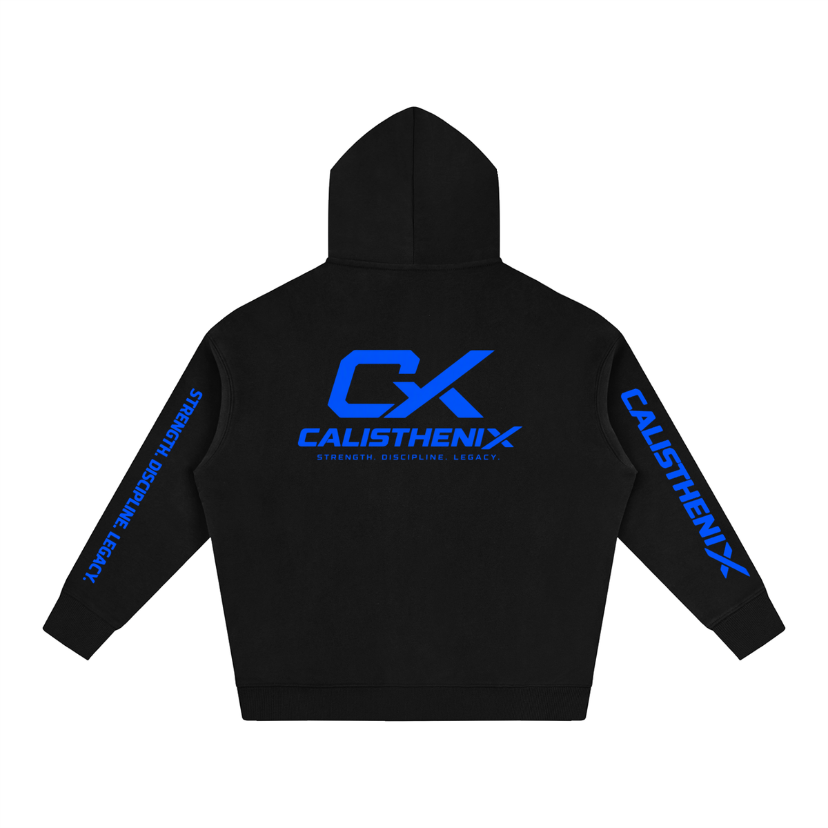 Black & Blue Vivid Unisex Oversize Fleeced Hoodie