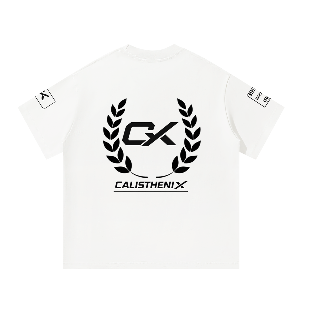 White & Black Inked Unisex Oversized T-Shirt