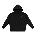 Black & Orange Vivid Unisex Oversize Fleeced Hoodie