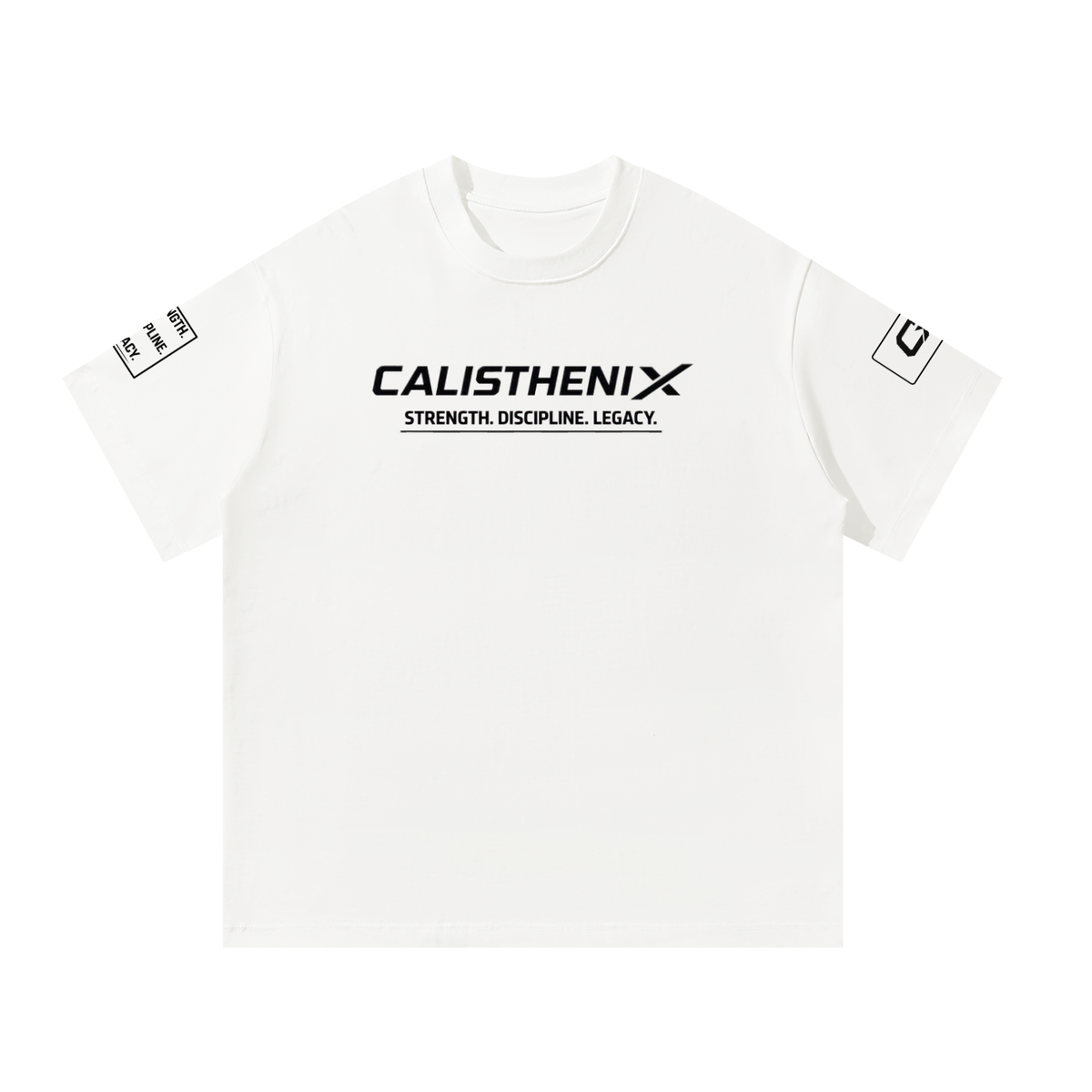 White & Black Inked Unisex Oversized T-Shirt