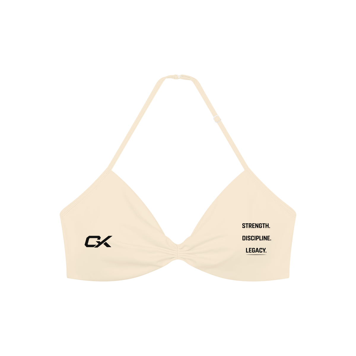 Women’s Ruched Halter-Neck Sports Bra