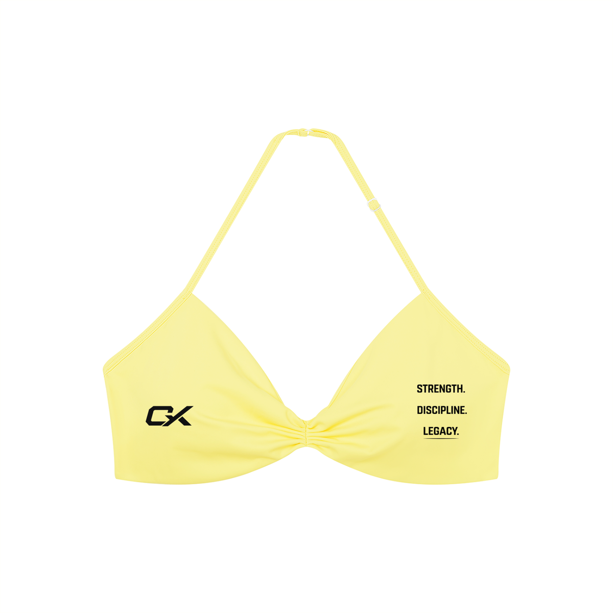 Women’s Ruched Halter-Neck Sports Bra