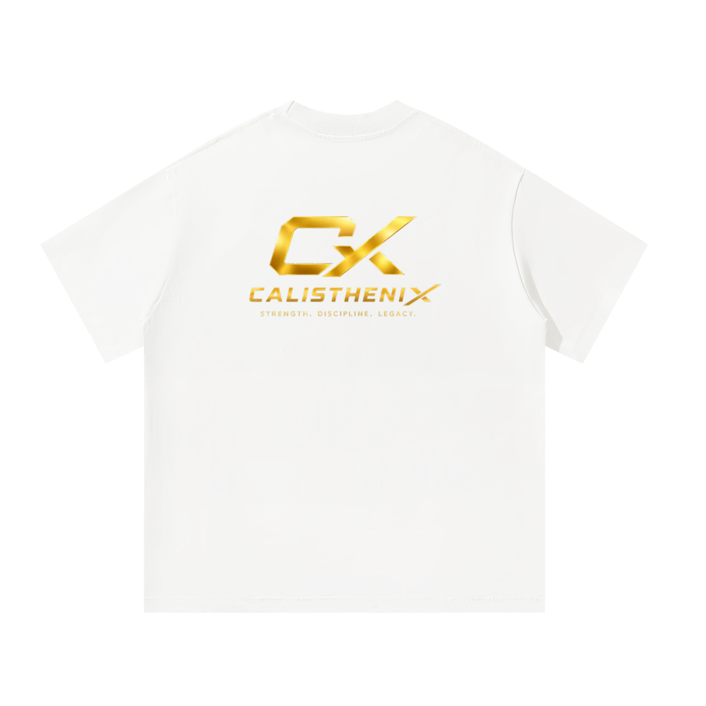 White & Gold Icon Unisex Oversized T-Shirt